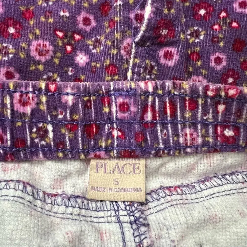 The Children’s Place purple floral corduroy pencil skirt